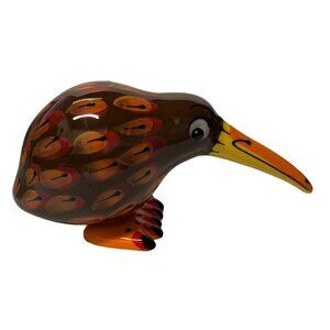 New Zealand Splashy Handpainted Ceramic Kiwi Vibrant Colors Signed N2 PG RARE